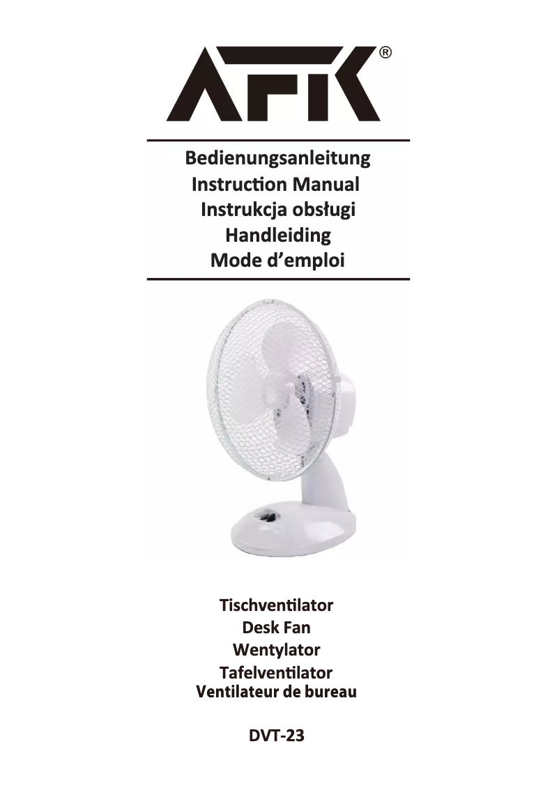 Página 1 del manual Manual de usuario AFK DVT-23