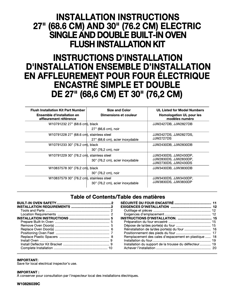 Page n°1 - Manuel utilisateur Maytag W10791229