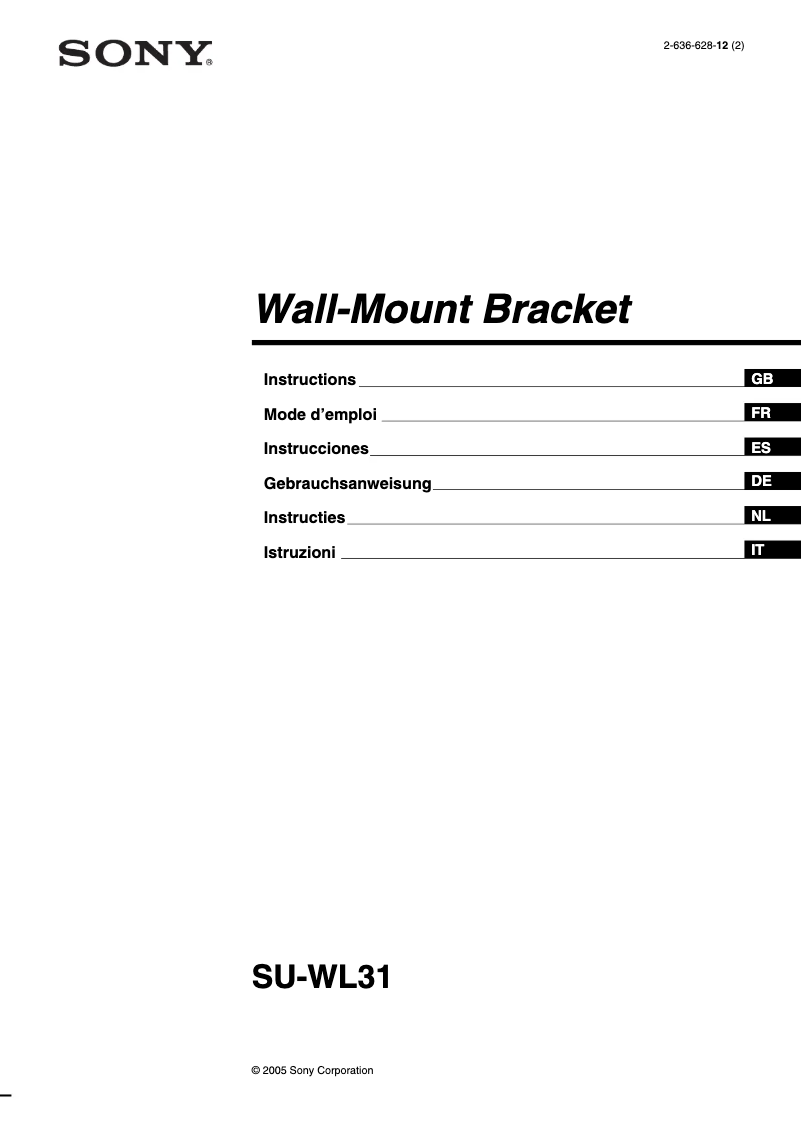 Image de la première page du manuel de l'appareil Wega KLV-S23A10