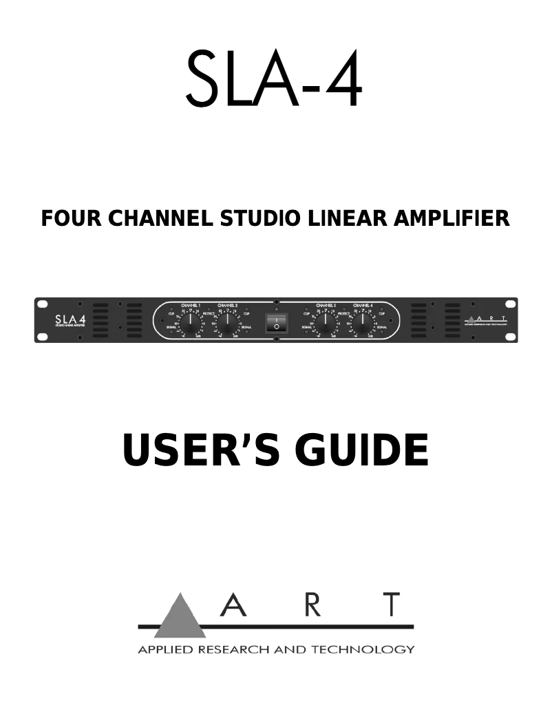 Image de la première page du manuel de l'appareil SLA-4