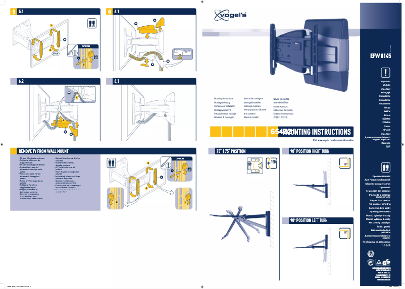 Page n°1 - Manuel utilisateur Vogel's EFW 8145