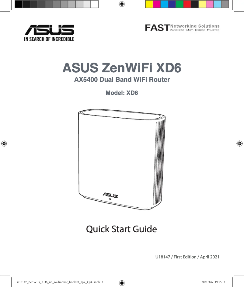 Page n°1 - Guide de démarrage rapide Asus ZenWifi AX XD6
