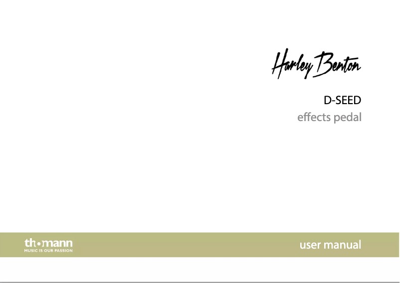 Page 1 de la notice Manuel utilisateur Harley Benton D-SEED