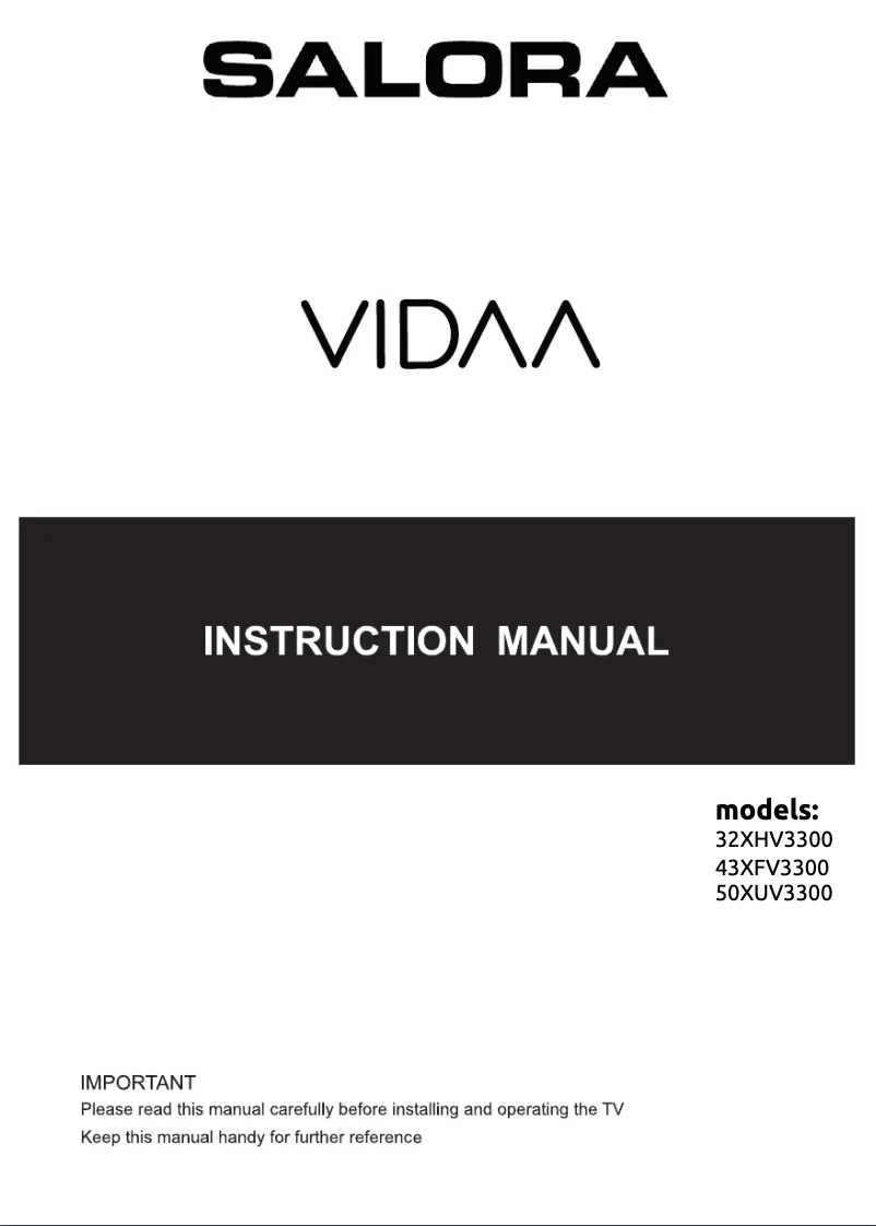 Page 1 de la notice Manuel utilisateur Salora 32XHV3300