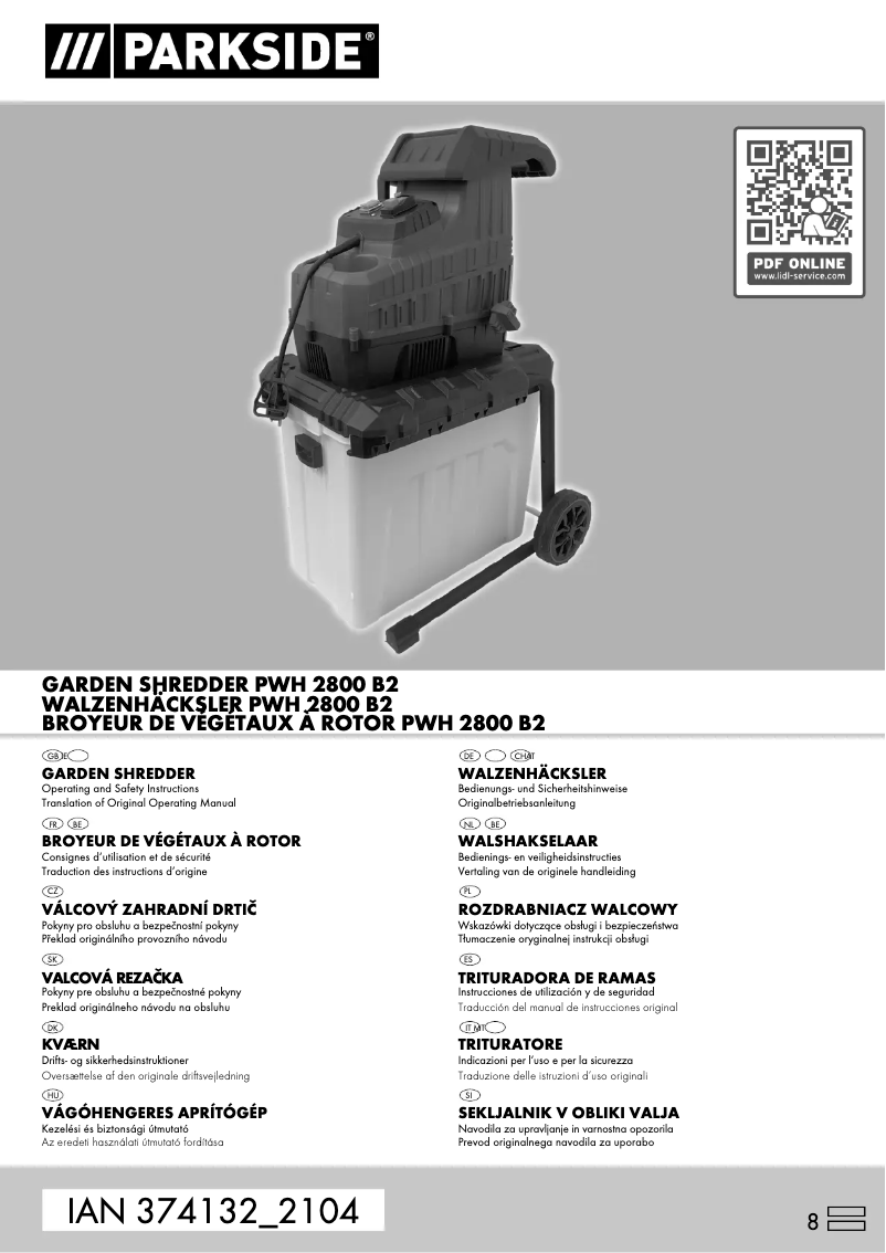 Image de la première page du manuel de l'appareil PWH 2800 B2