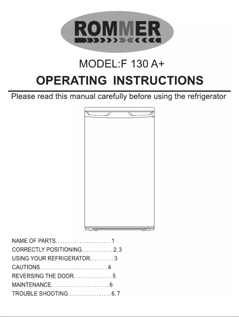 Page n°1 - Manuel utilisateur Rommer F-130 A+