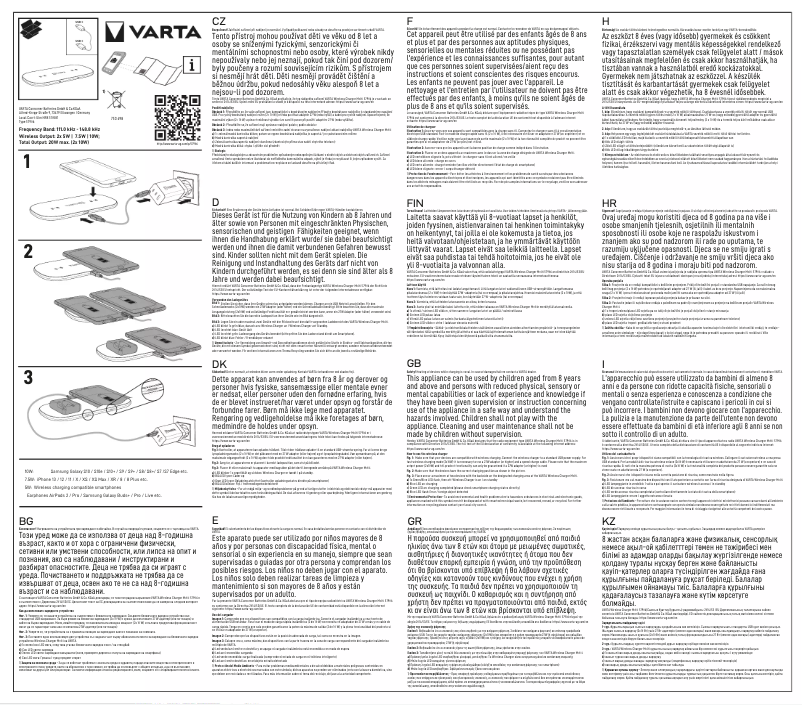 Page 1 de la notice Manuel utilisateur Varta Wireless Charger Multi 57906