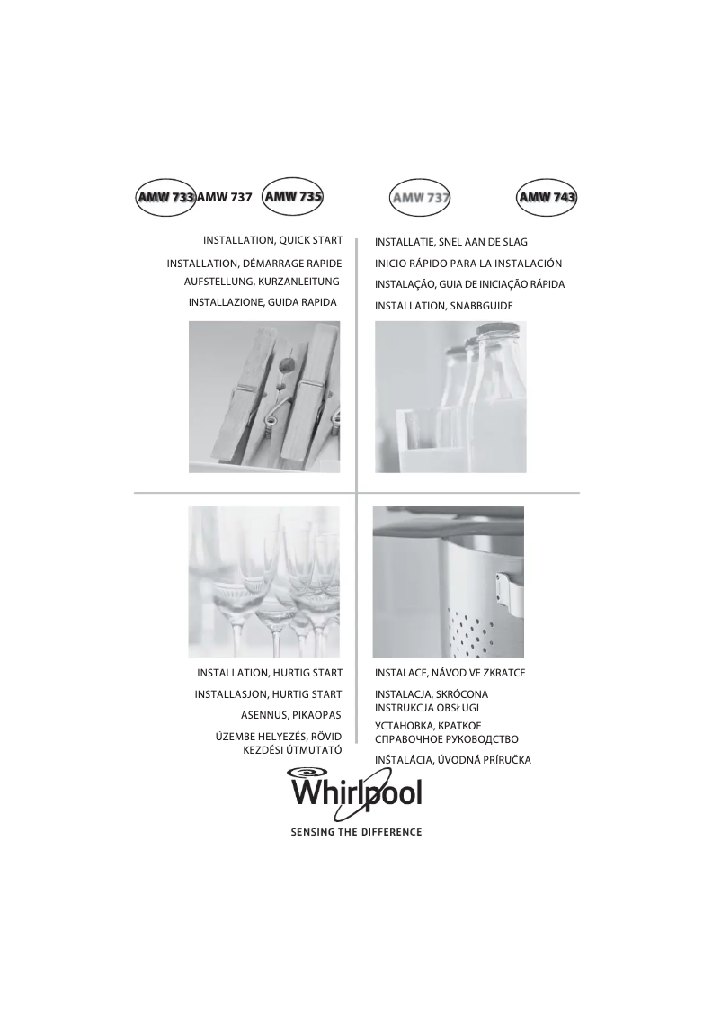 Page 1 de la notice Manuel utilisateur Whirlpool AMW 733