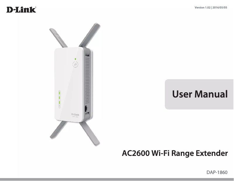 Image de la première page du manuel de l'appareil DAP-1860