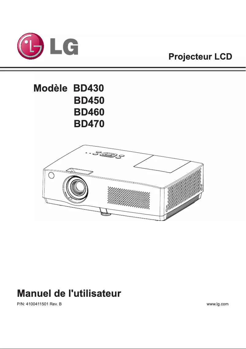 Page n°1 - Manuel utilisateur LG BD460