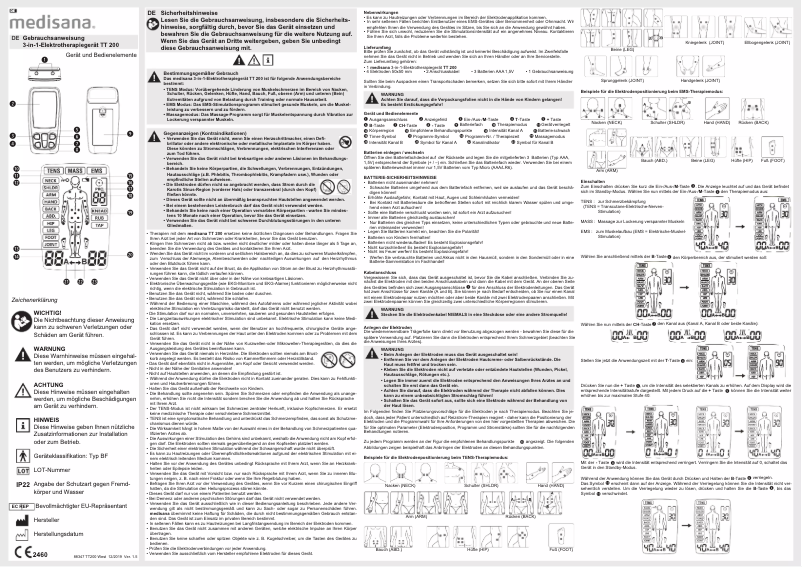 Page n°1 - Manuel utilisateur Medisana TT 200