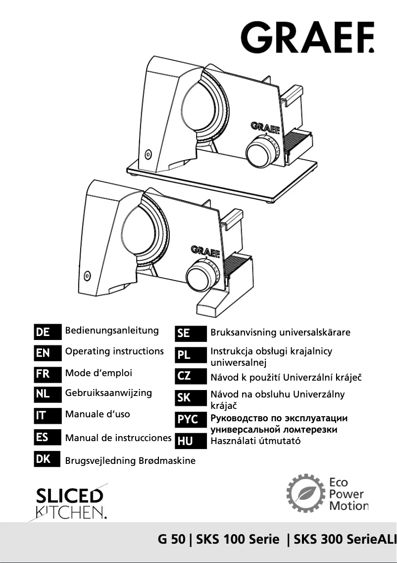 Page 1 de la notice Manuel utilisateur Graef Sliced Kitchen SKS300