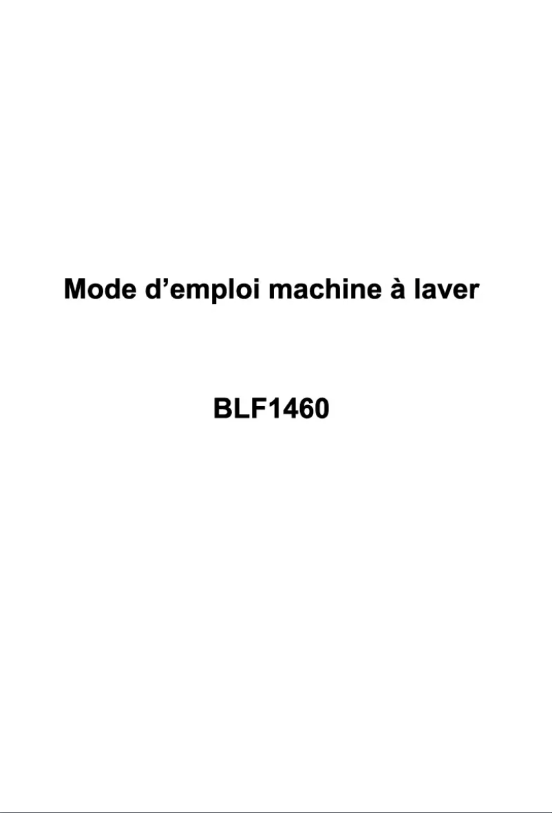 Page n°1 - Manuel utilisateur Bluesky BLF 1460