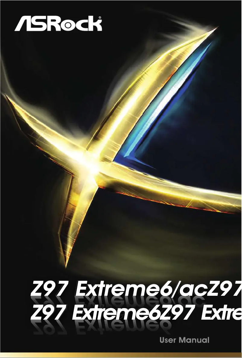 Page n°1 - Manuel utilisateur Asrock Z97 EXTREME6/AC