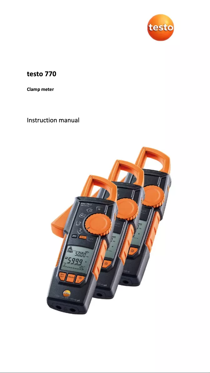 Página 1 del manual Manual de usuario Testo 770-3