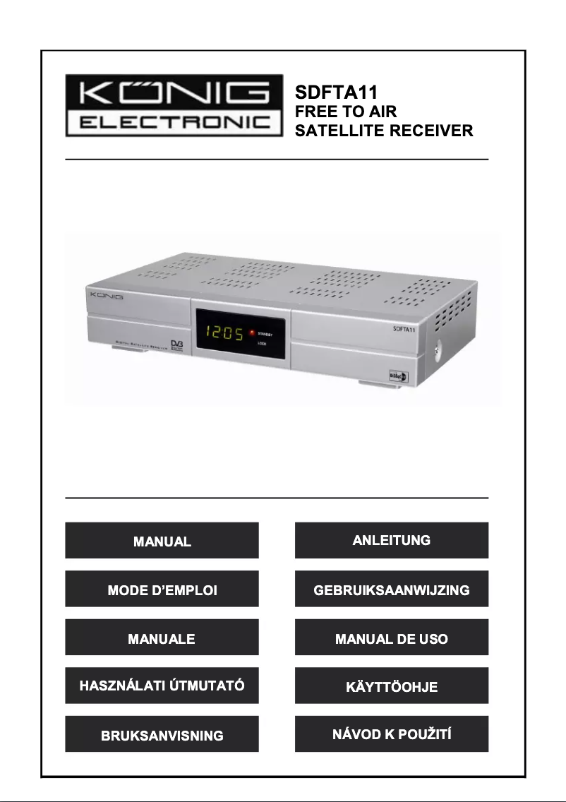 Image de la première page du manuel de l'appareil SAT-SDFTA11BL
