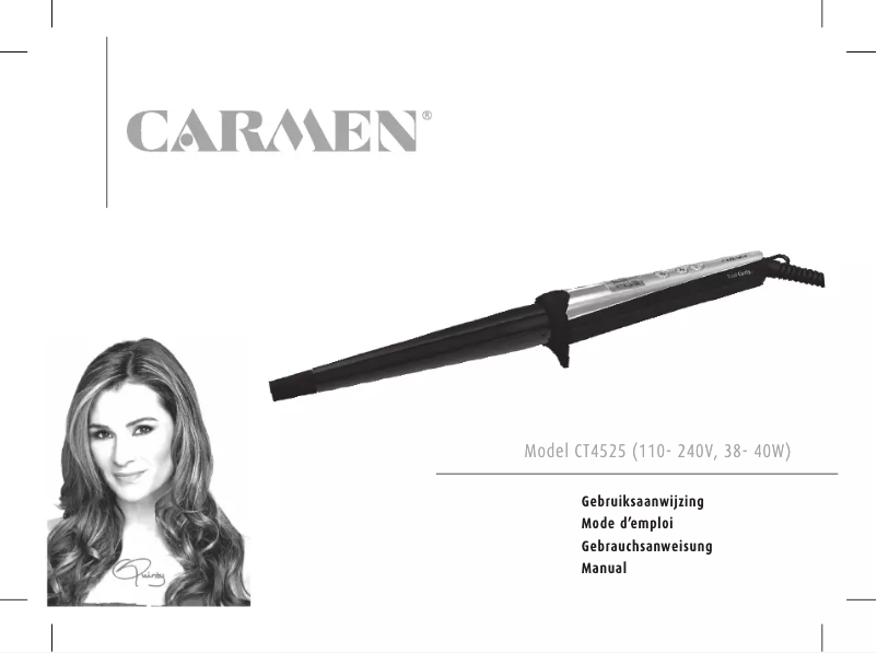 Page 1 de la notice Manuel utilisateur Carmen True Curls CT4525