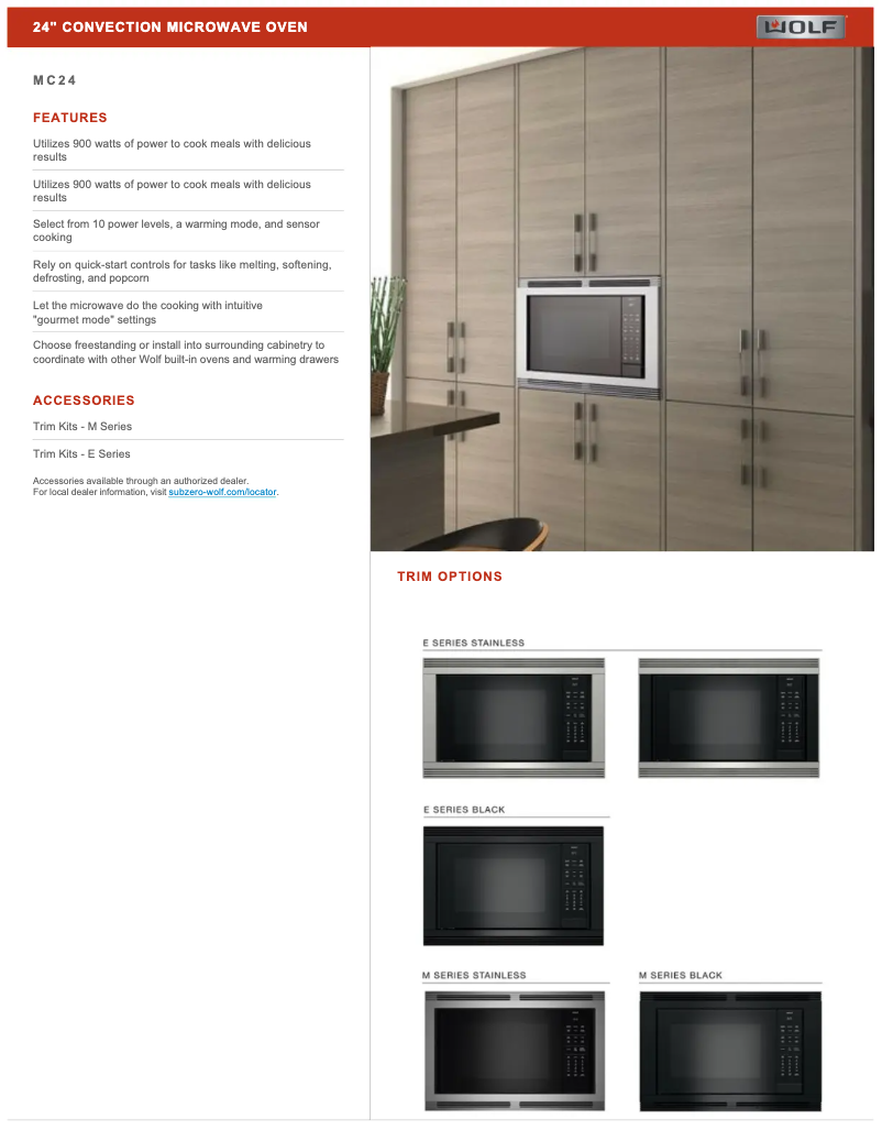 Page 1 de la notice Manuel utilisateur Wolf MC24