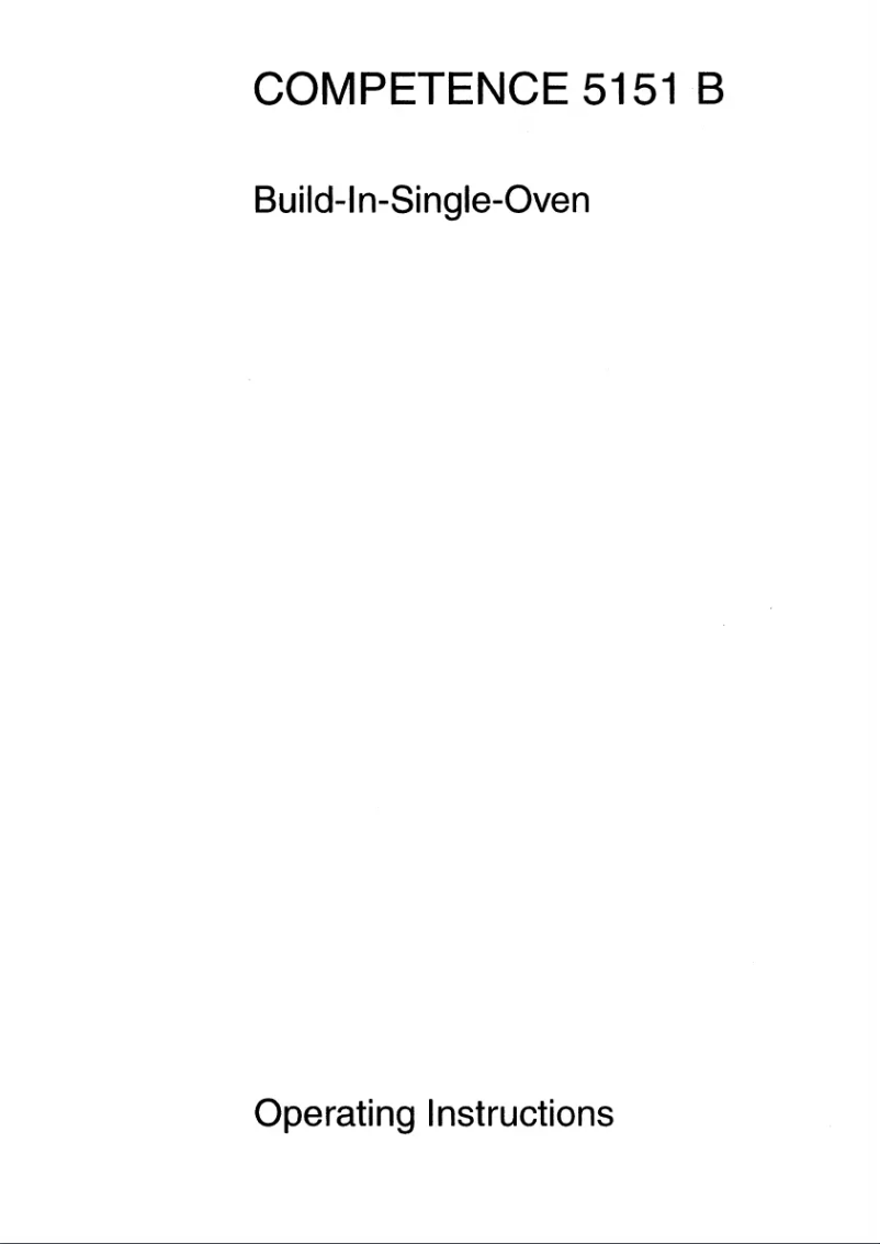 Page 1 de la notice Manuel utilisateur AEG Competence 5151 B d