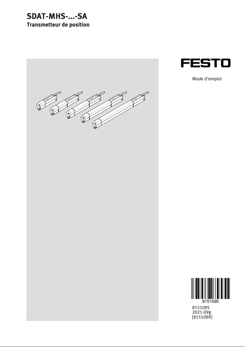 Page 1 de la notice Manuel utilisateur Festo SDAT-MHS-M80-1L-SA-E-0.3-M8