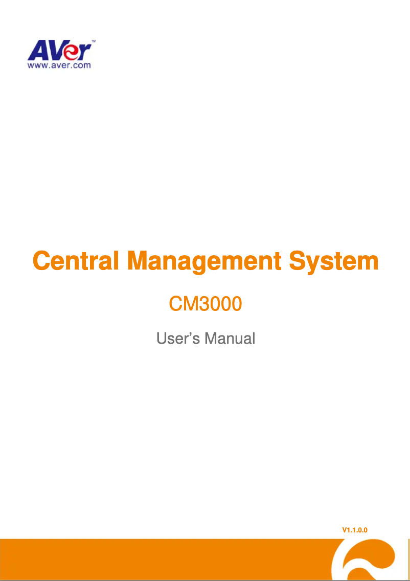 Image de la première page du manuel de l'appareil CM3000