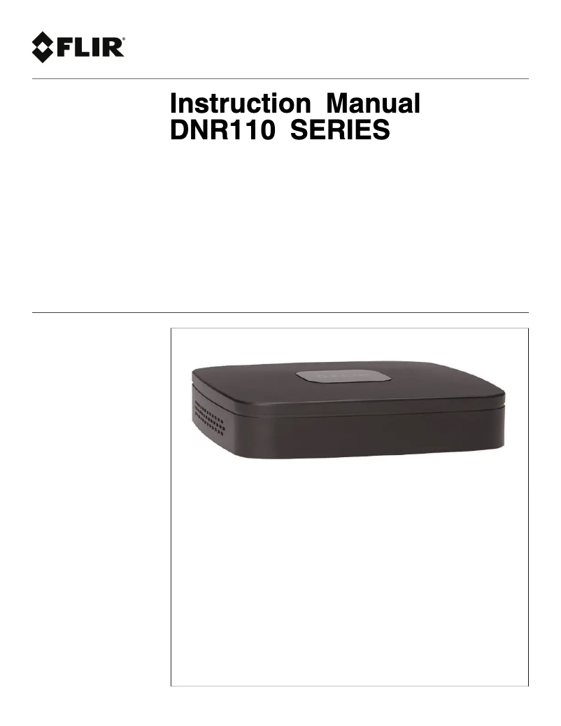 Page 1 de la notice Manuel utilisateur FLIR DN1142E44