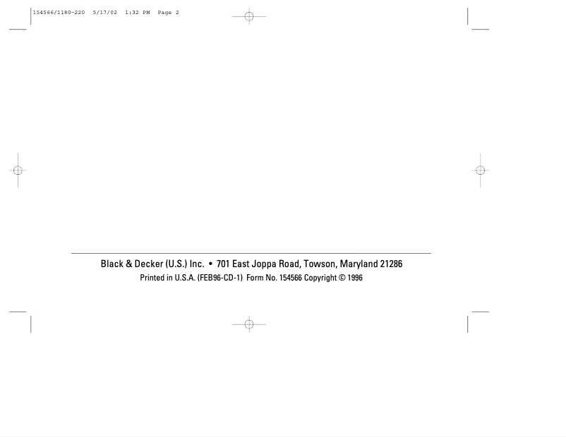 Page n°1 - Manuel utilisateur Black & Decker 1311-220
