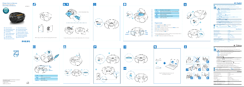 Page 1 de la notice Guide de démarrage rapide Philips AZ328