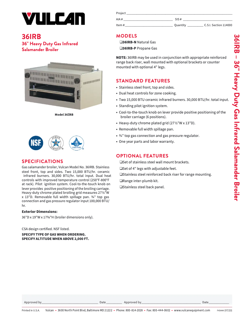 Image de la première page du manuel de l'appareil 36IRB