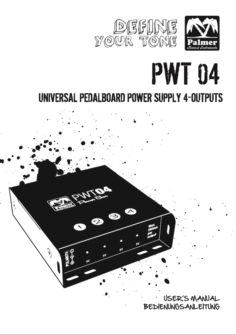Page n°1 - Manuel utilisateur Palmer PWT 04