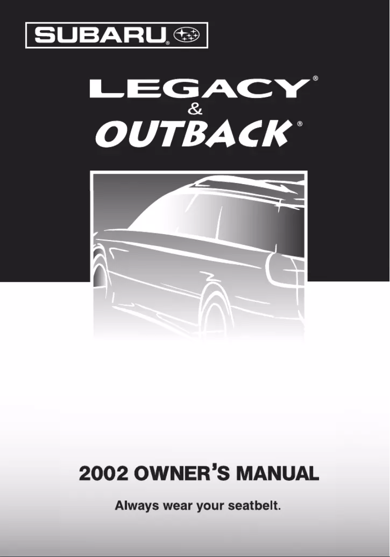 Image de la première page du manuel de l'appareil Forester (2002)