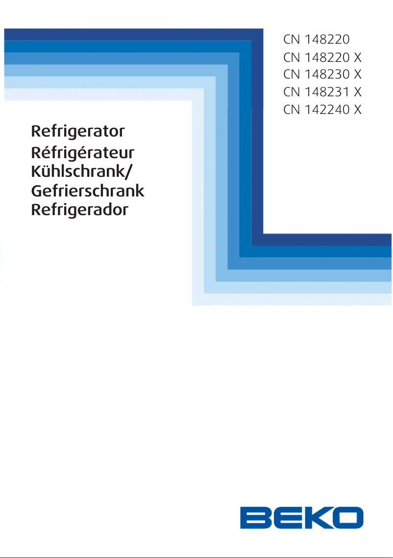 Page n°1 - Manuel utilisateur Beko CN 148231 X