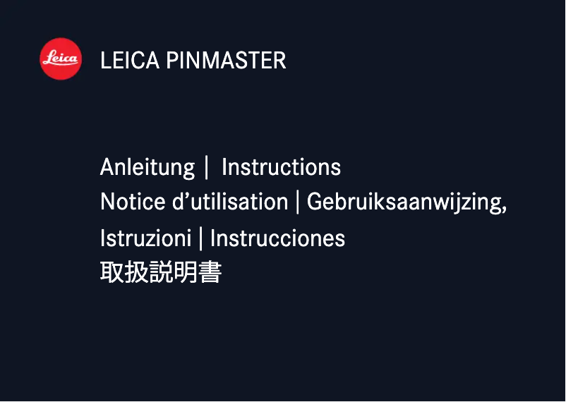 Image de la première page du manuel de l'appareil Pinmaster II