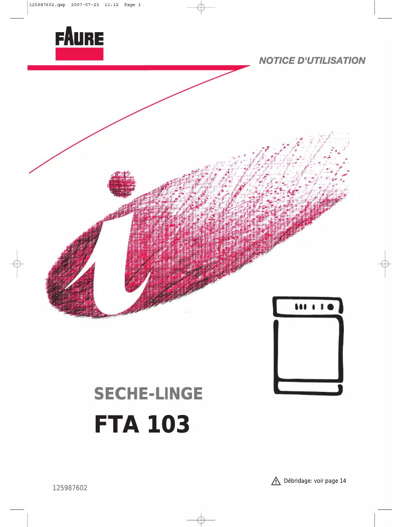Page n°1 - Manuel utilisateur Faure FTA103