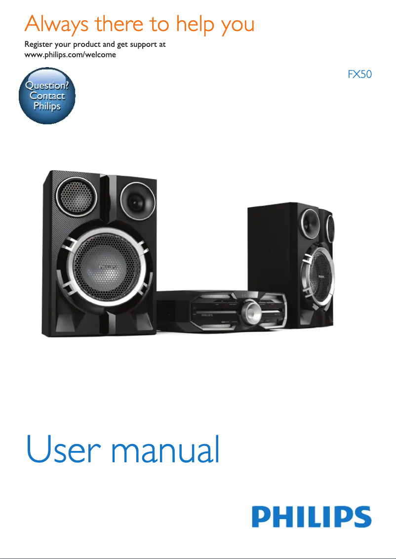 Page n°1 - Manuel utilisateur Philips FX50