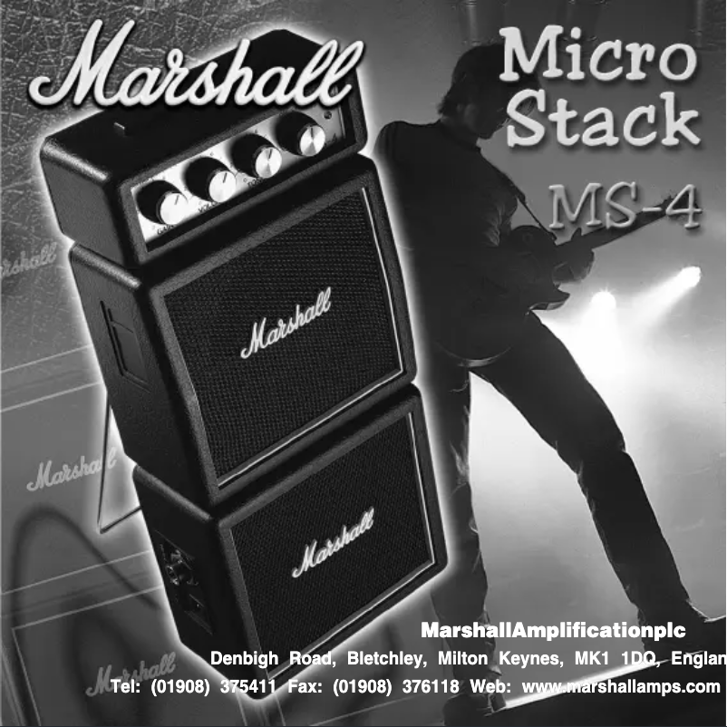 Page 1 de la notice Manuel utilisateur Marshall Micro Stack MS-4