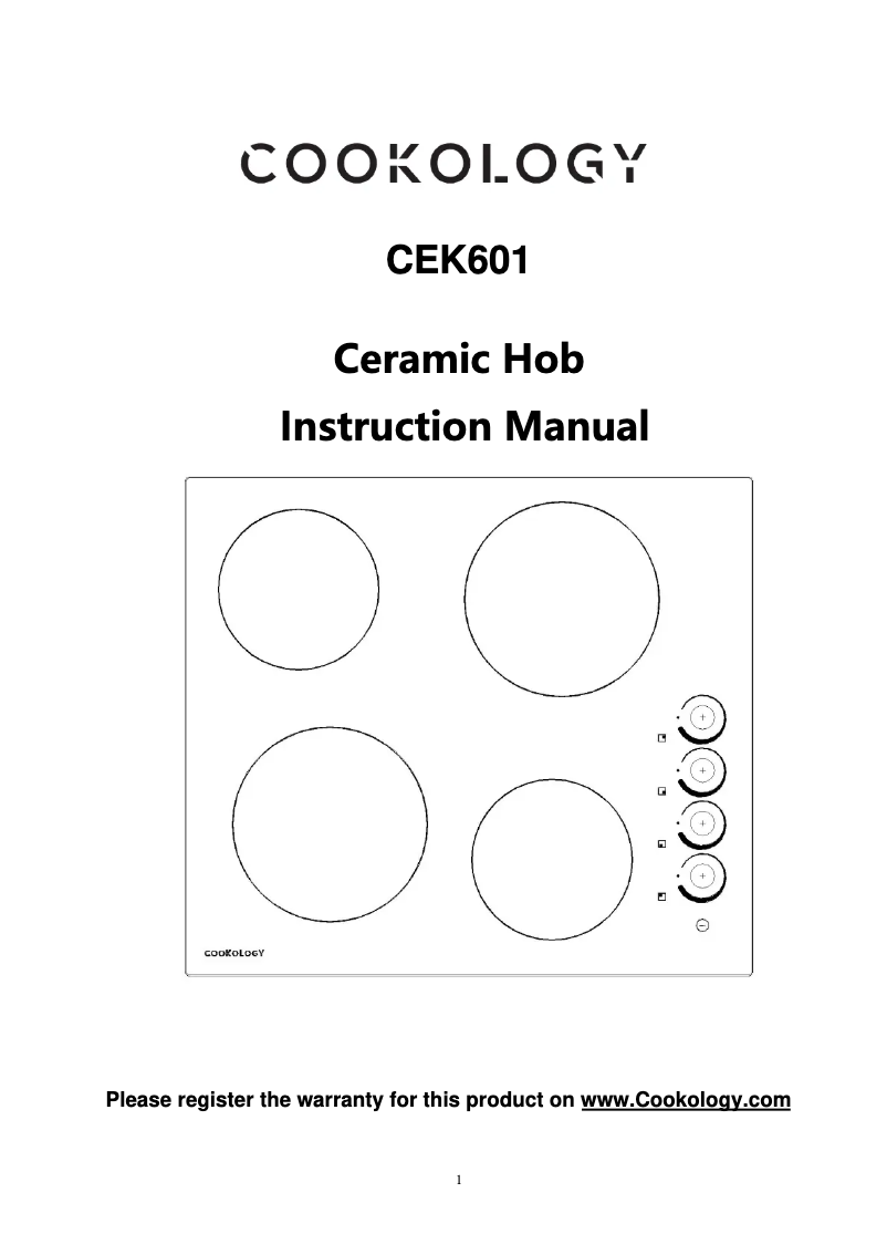 Image de la première page du manuel de l'appareil CEK601
