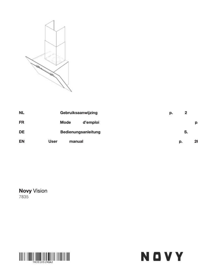 Image de la première page du manuel de l'appareil Vision 7835