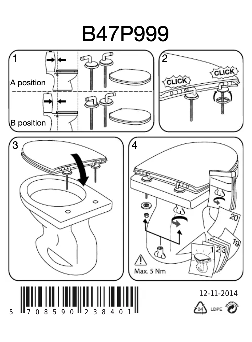 Page n°1 - Manuel utilisateur Pressalit Selandia