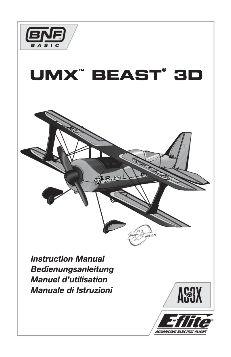 Page 1 de la notice Manuel utilisateur E-flite UMX Beast 3D BNF