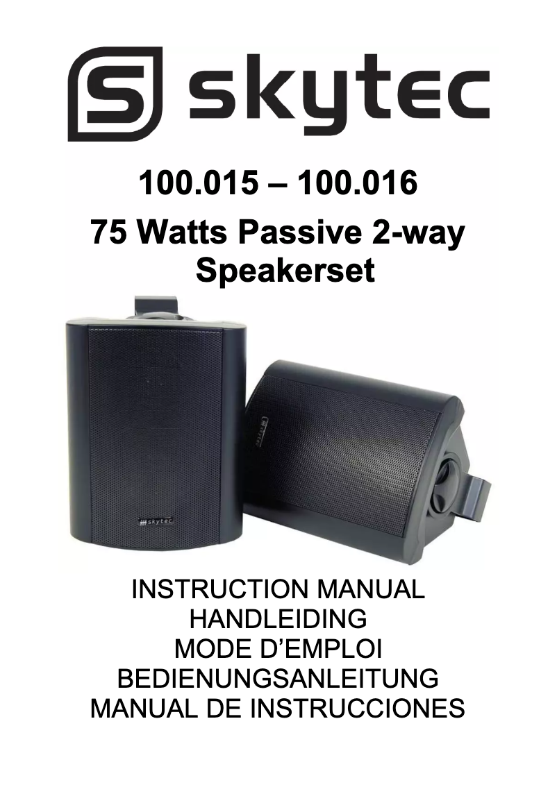 Page 1 de la notice Manuel utilisateur Skytec ODS40B