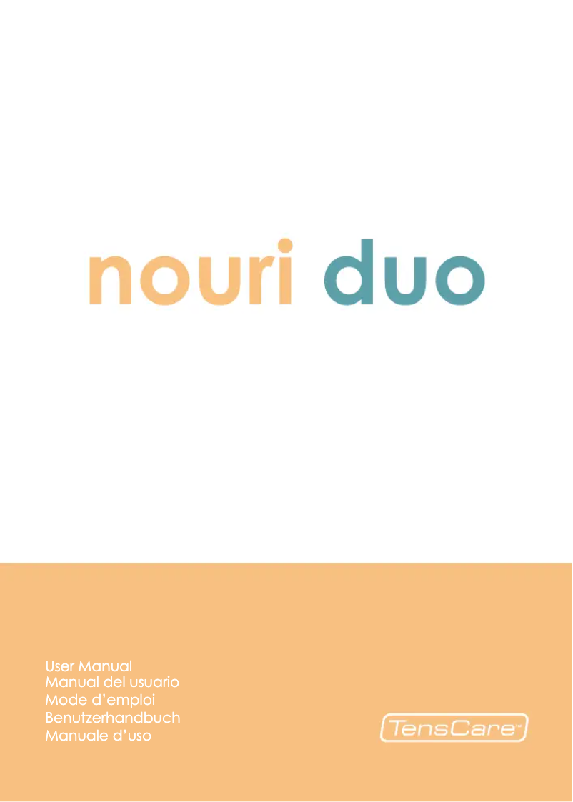 Page n°1 - Manuel utilisateur TensCare Nouri Duo