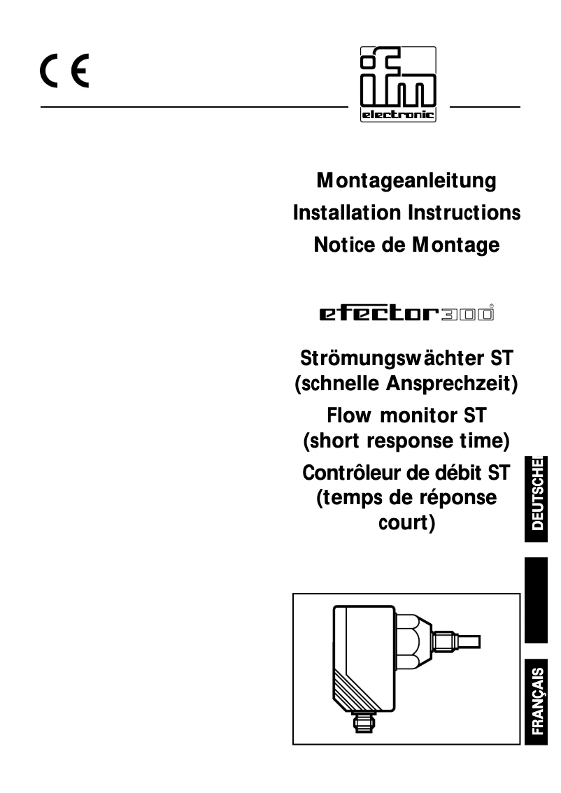 Page n°1 - Manuel utilisateur IFM ST0531
