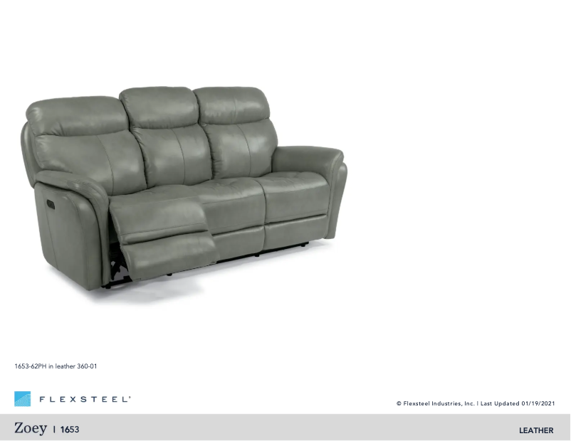 Page n°1 - Mode d'emploi Flexsteel Zoey 1653-62PH