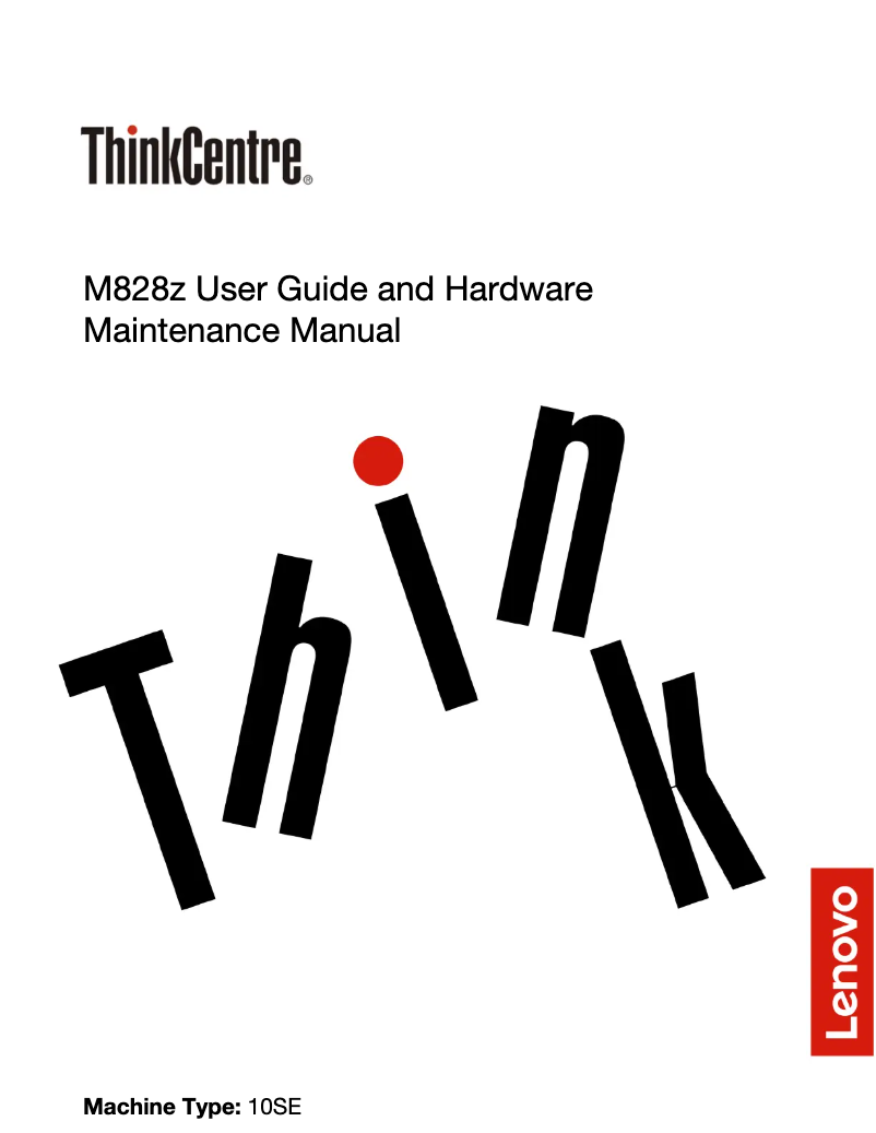 Page n°1 - Manuel utilisateur Lenovo ThinkCentre M828z