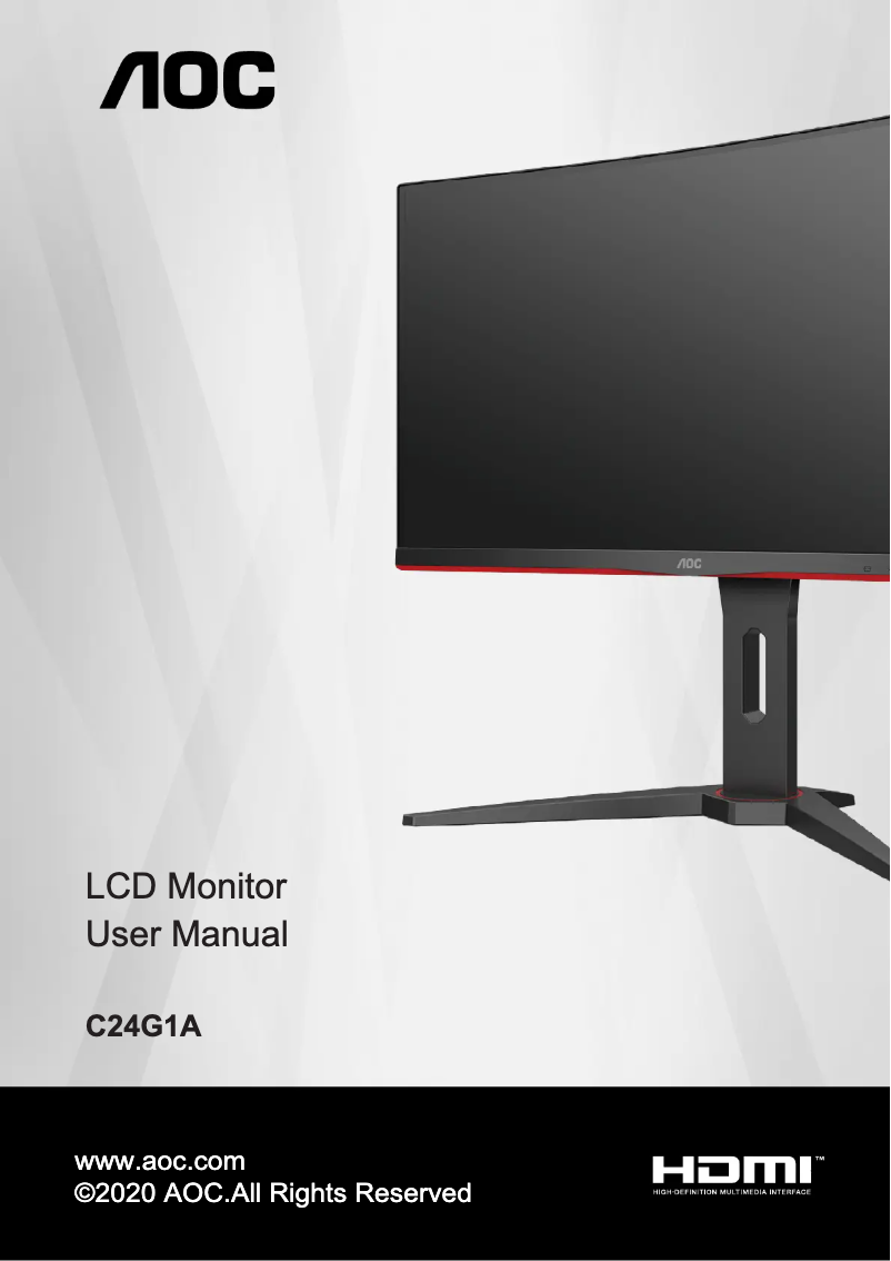 Image de la première page du manuel de l'appareil C24G1A