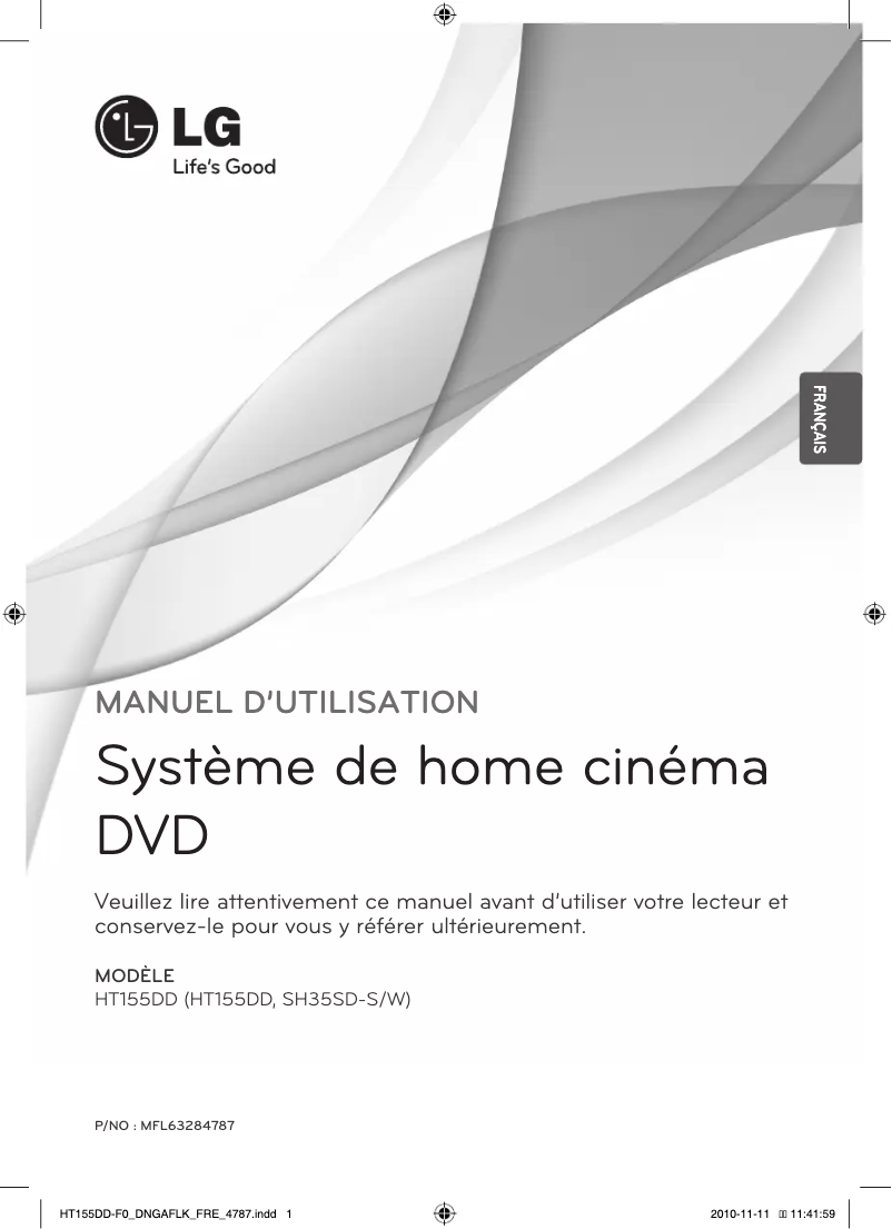 Imagen de la primera página del manual del dispositivo HT155DD