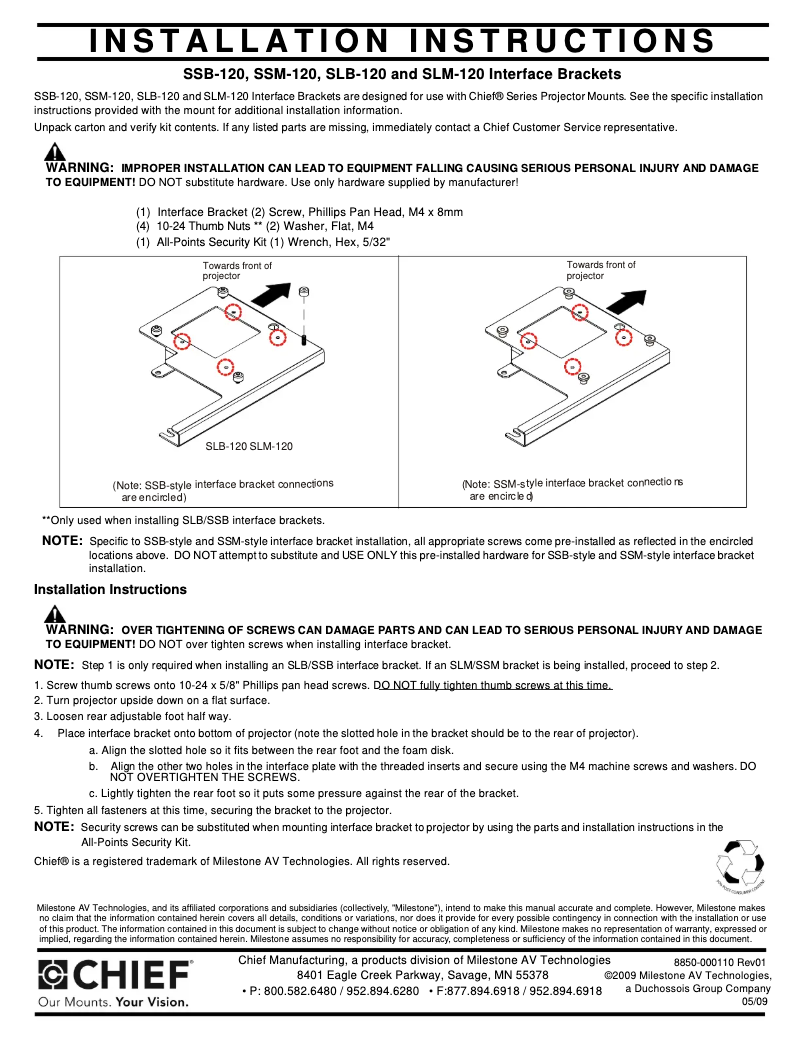 Image de la première page du manuel de l'appareil SSB120