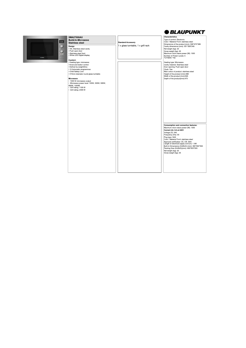 Image de la première page du manuel de l'appareil 5MA27500AU