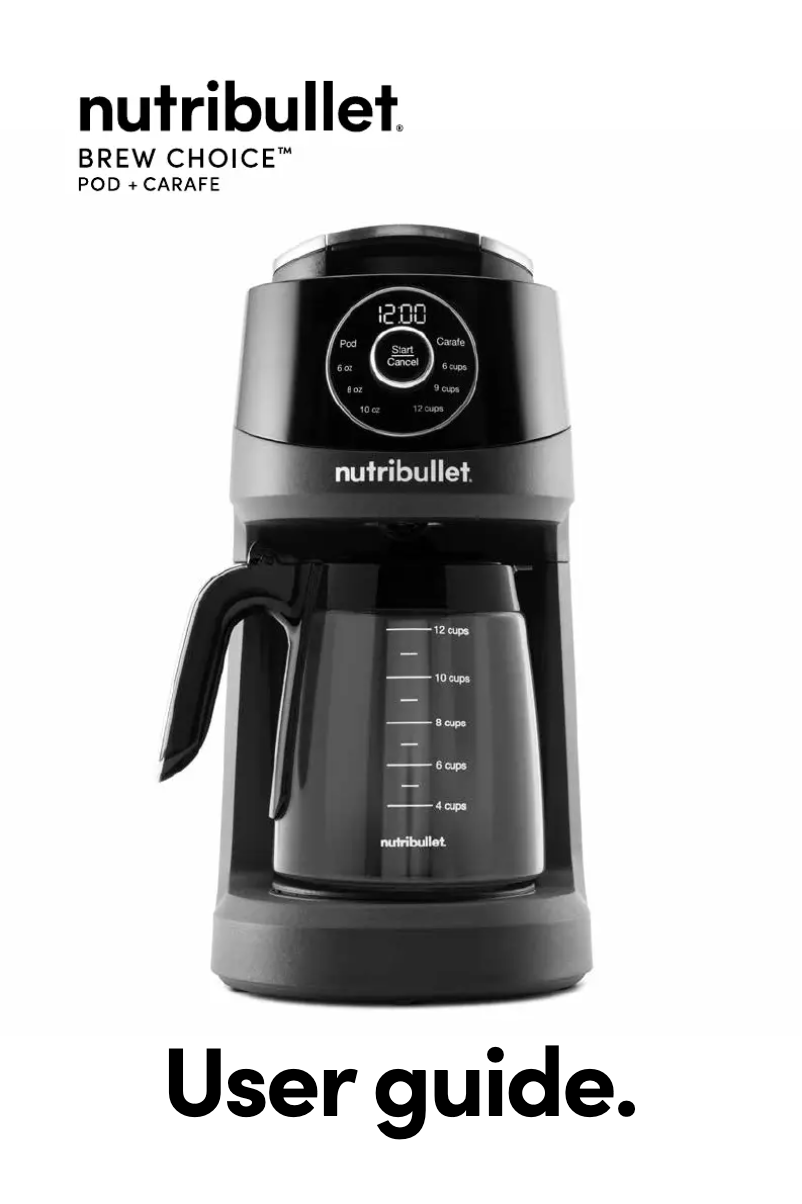 Page n°1 - Manuel utilisateur NutriBullet Brew Choice